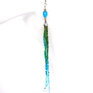 Seas of Blues & Greens Waterfall Earrings